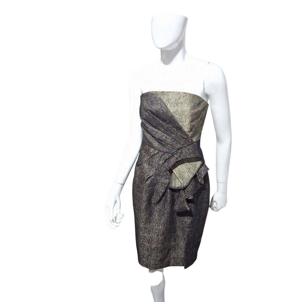 McGinn‎ Anthro  Womens size 4 Metallic Indie Sleaze Coctail Party Tweed Dress